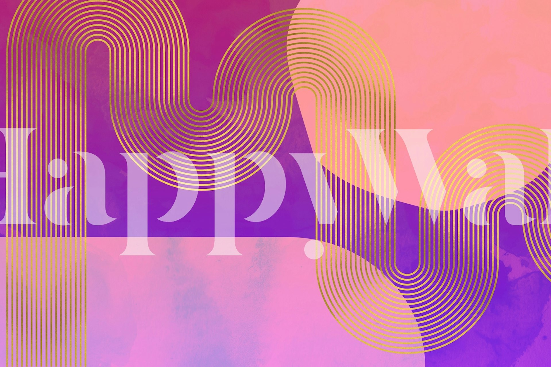 Fargerik 70s Groovy Disco Sunrise tapet i et rom