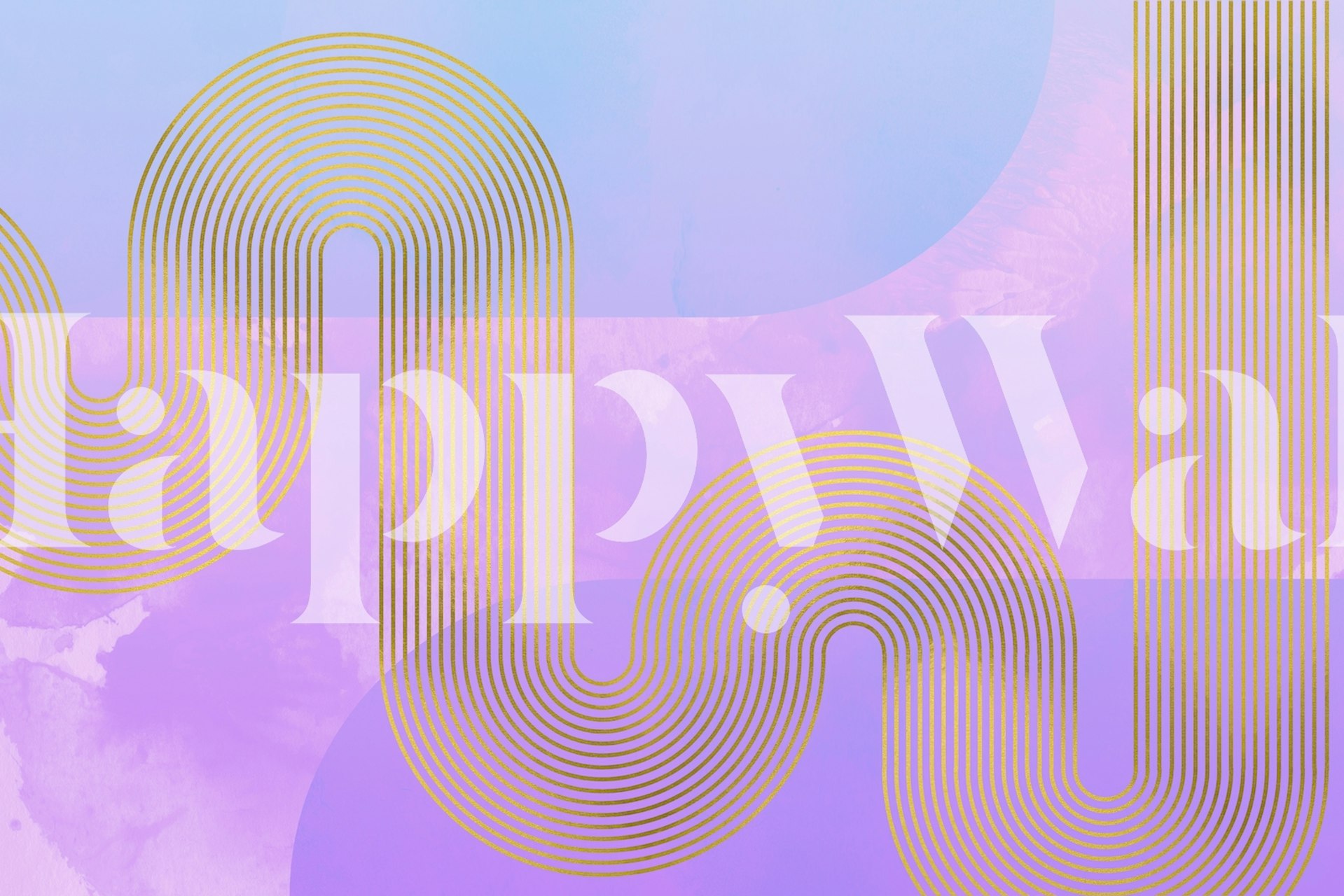 Retro 70s Ombre Sky Disco Tapete in einem Raum