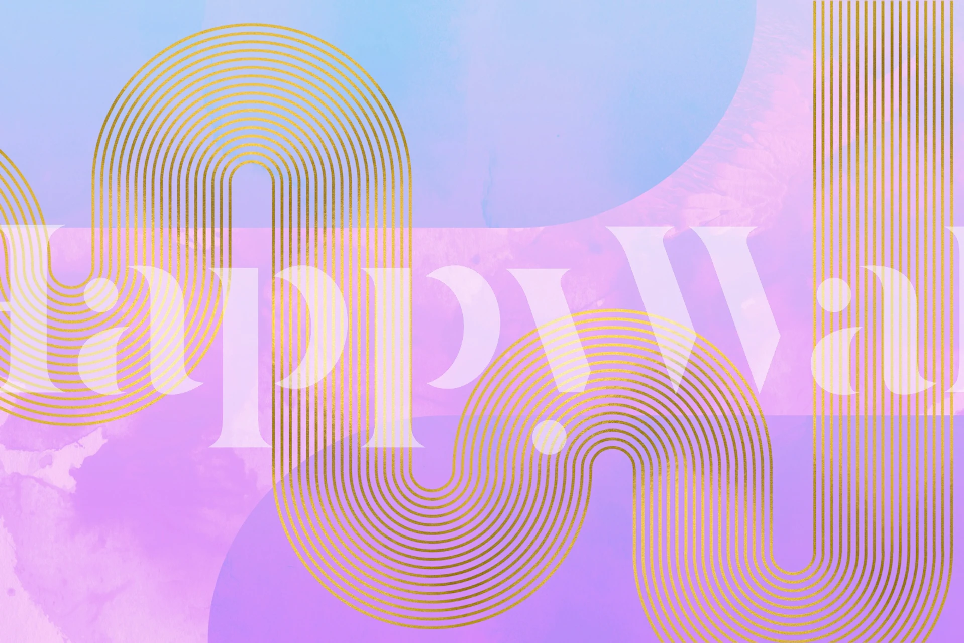 Retro 70s Ombre Sky Disco tapet i et rom