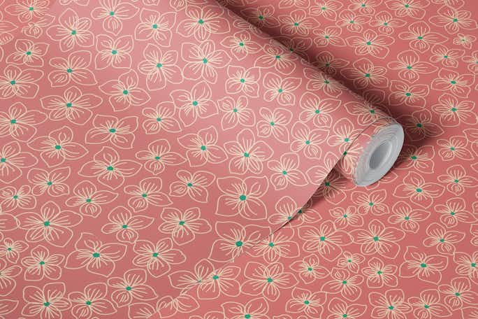 Blossomingwallpaper roll