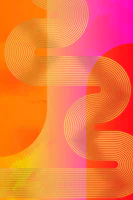 Retro 70s Curvy Cosmic Space tapete
