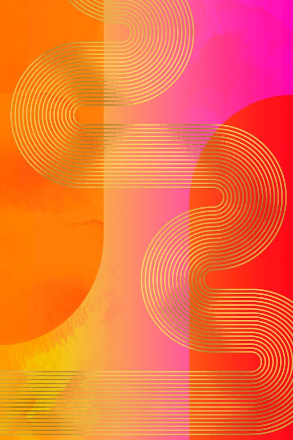 Retro 70s Curvy Cosmic Space