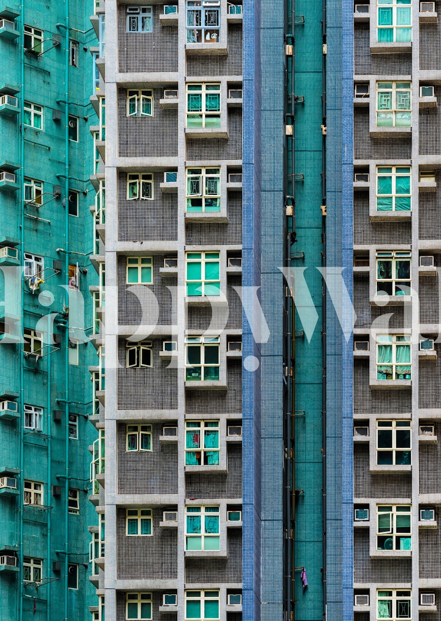 Fractions wallpaper design in a room