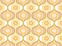 Pastel Retro 70s Curvy Cosmic Space behang