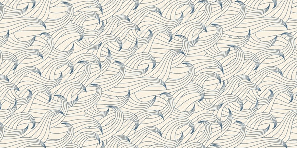 waves coastal chic offwhite blue