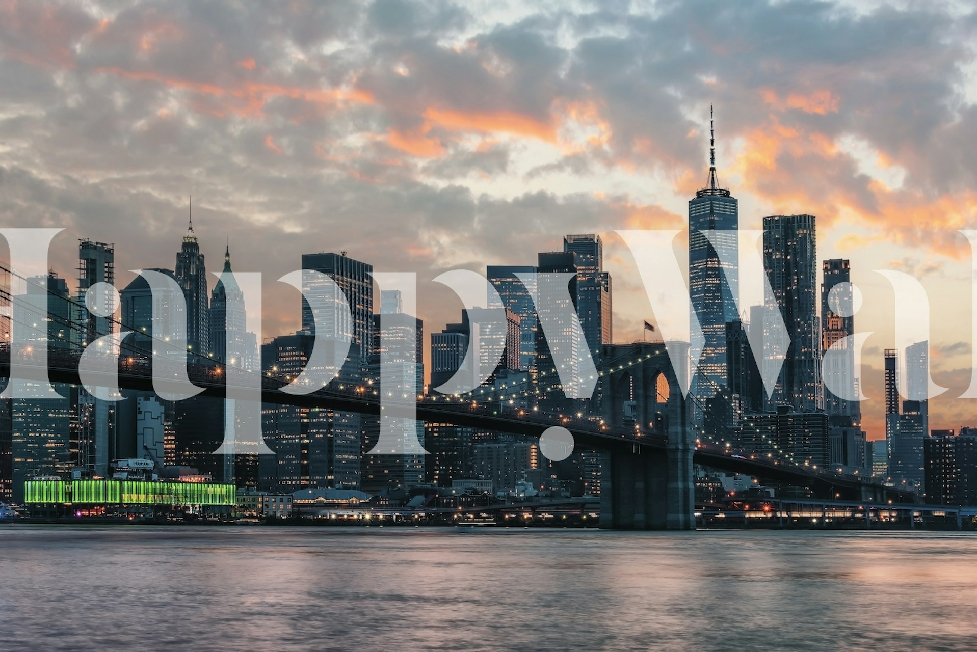 Fototapeta Panoráma města se západem slunce - Fire In The Sky na happywall.com