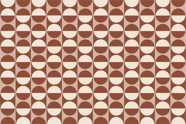 Painted Cotto Tiles Cinnamon and Cream