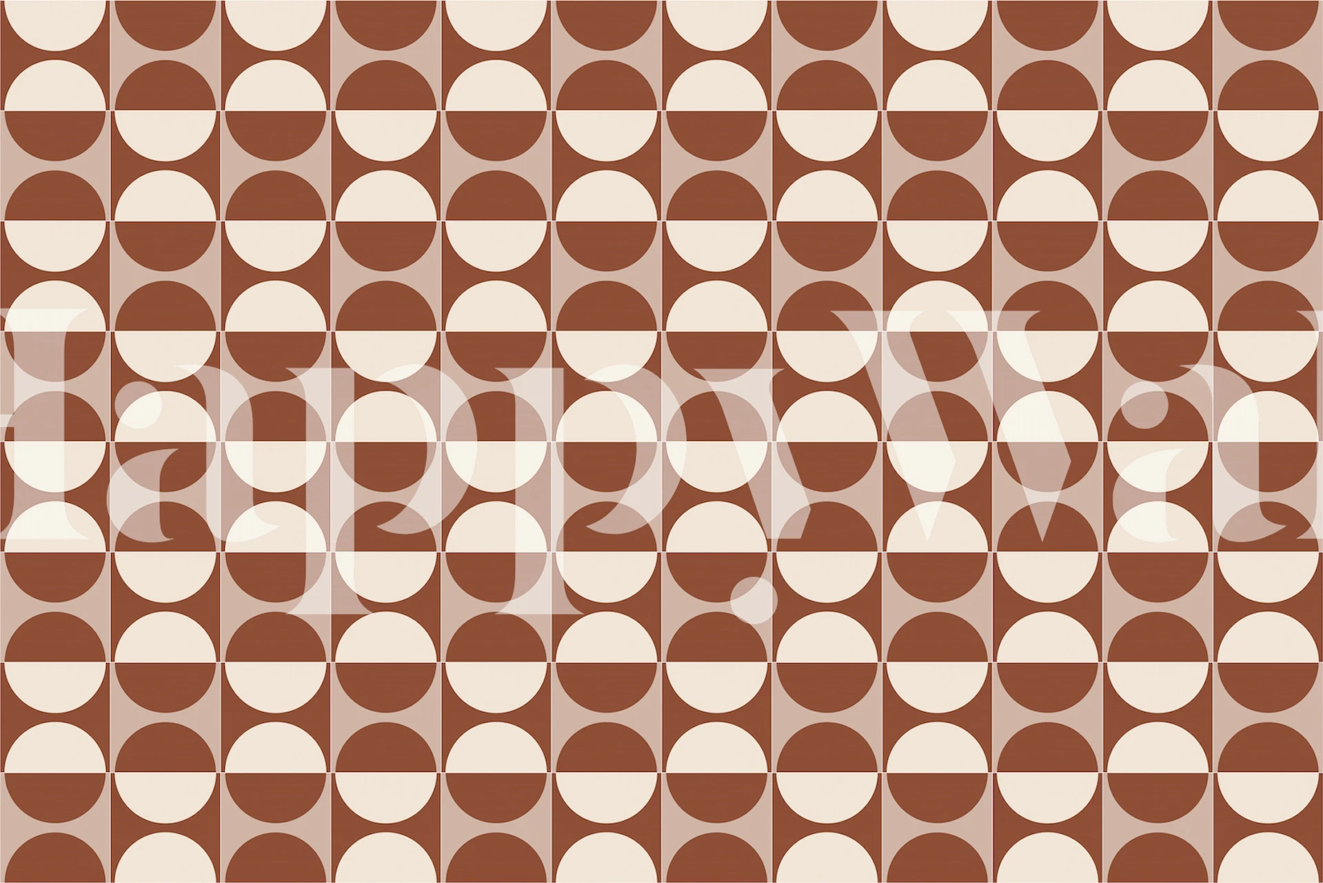 Målade Cotto kakel kanel och grädde väggmålning