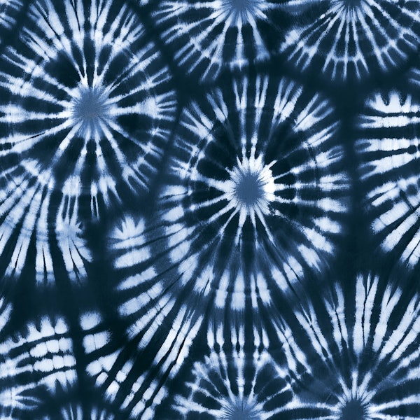 Fashionable Retro Indigo Blue Tie Dye