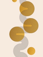 Curvy Bauhaus Luxury Sunrise papiers peint