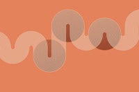 Orange Bauhaus Glam papiers peint