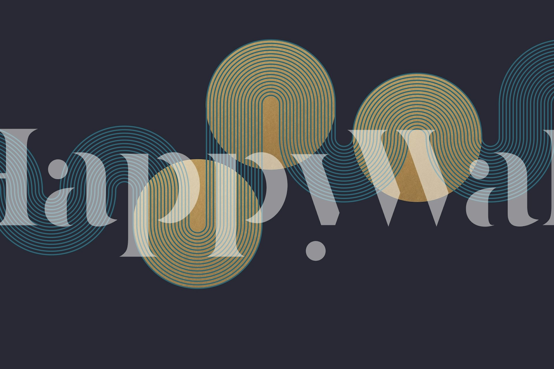 papier peint Bauhaus Space Night affiché dans une pièce