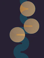 Bauhaus Space Art Deco tapeta