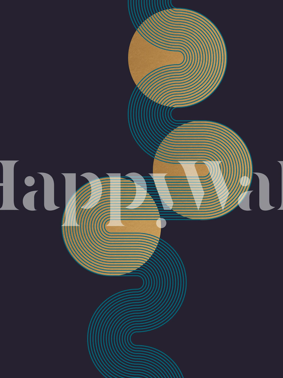 Bauhaus Art Deco tapet i et moderne rom