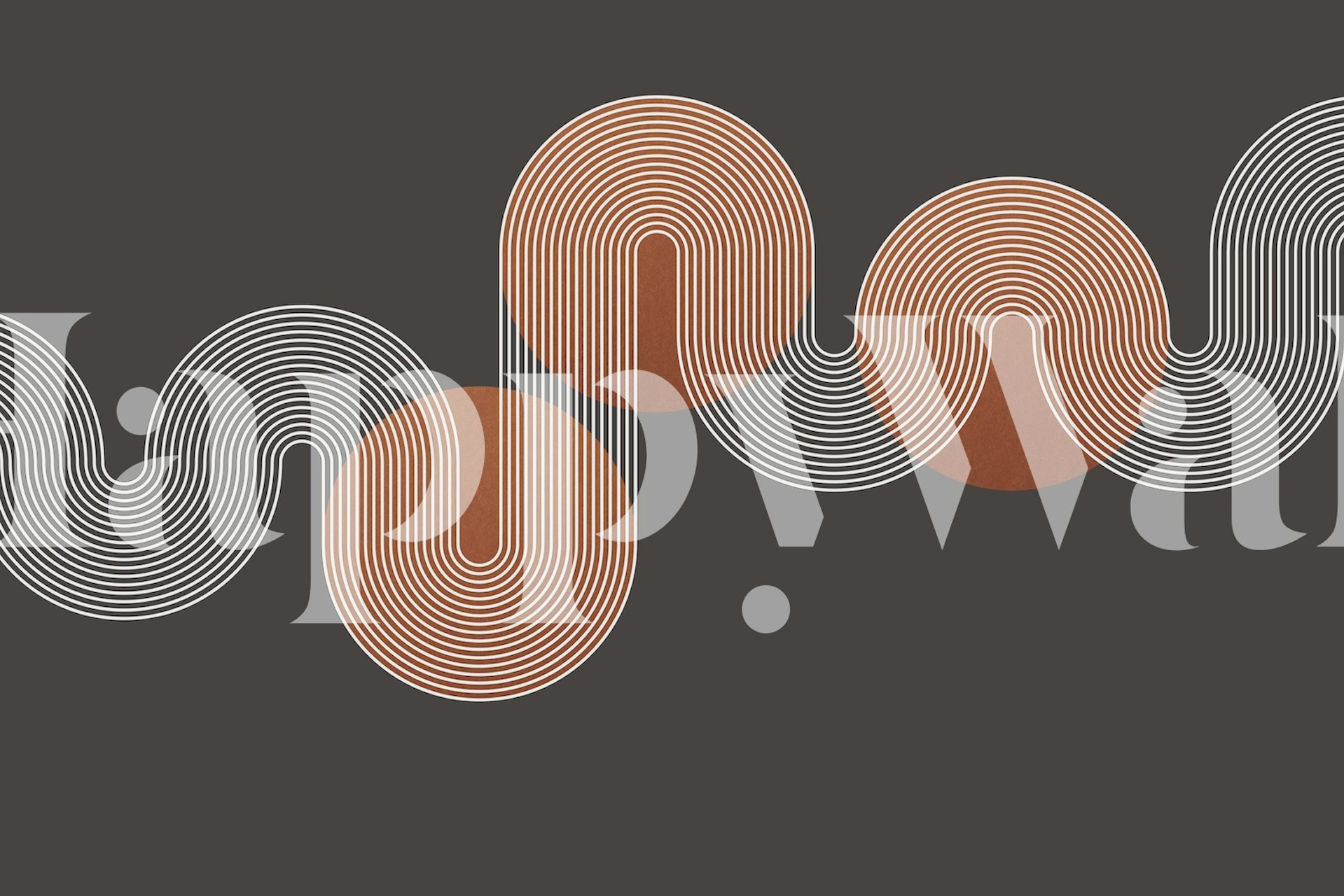 Copper geometric lines on dark background wallpaper