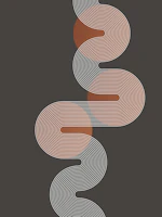 Copper Art Deco Modern tapet
