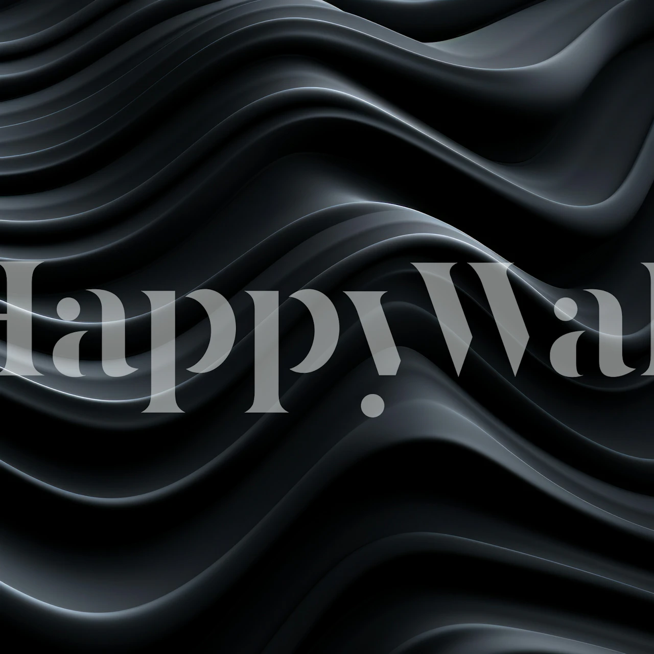 Black modern abstract waves texture wallpaper