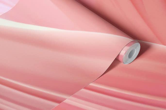 Modern Abstract Waves Texture Blush Pinkwallpaper roll