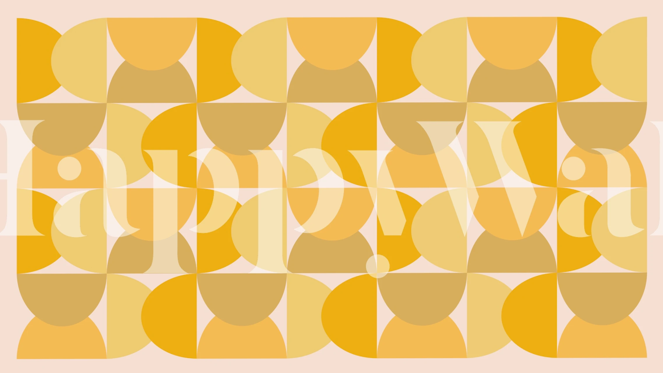 Sunshine Mid Century 50s Sunrise wallpaper design