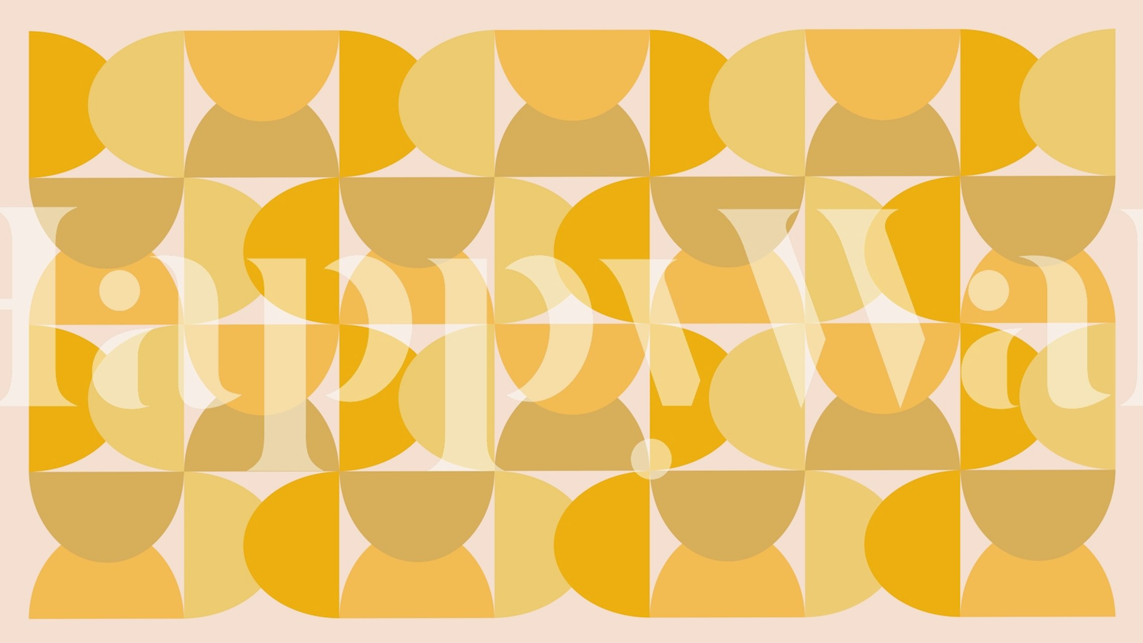 diseño de papel tapiz Sunshine Mid Century 50s Sunrise