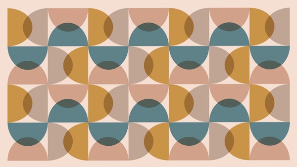 50s Mid Century Geometrical Abstract