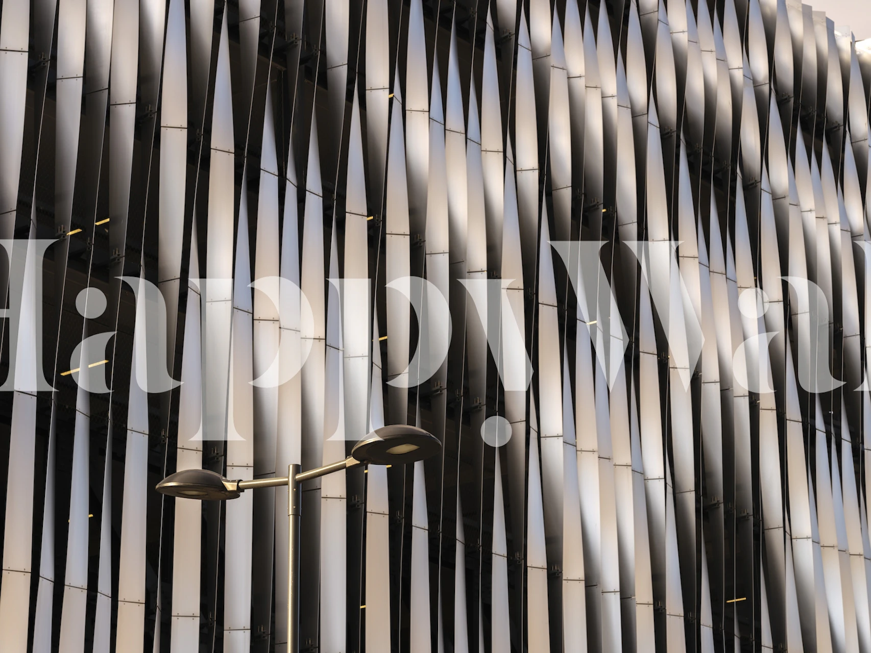 Architectural black and white patterned wallpaper