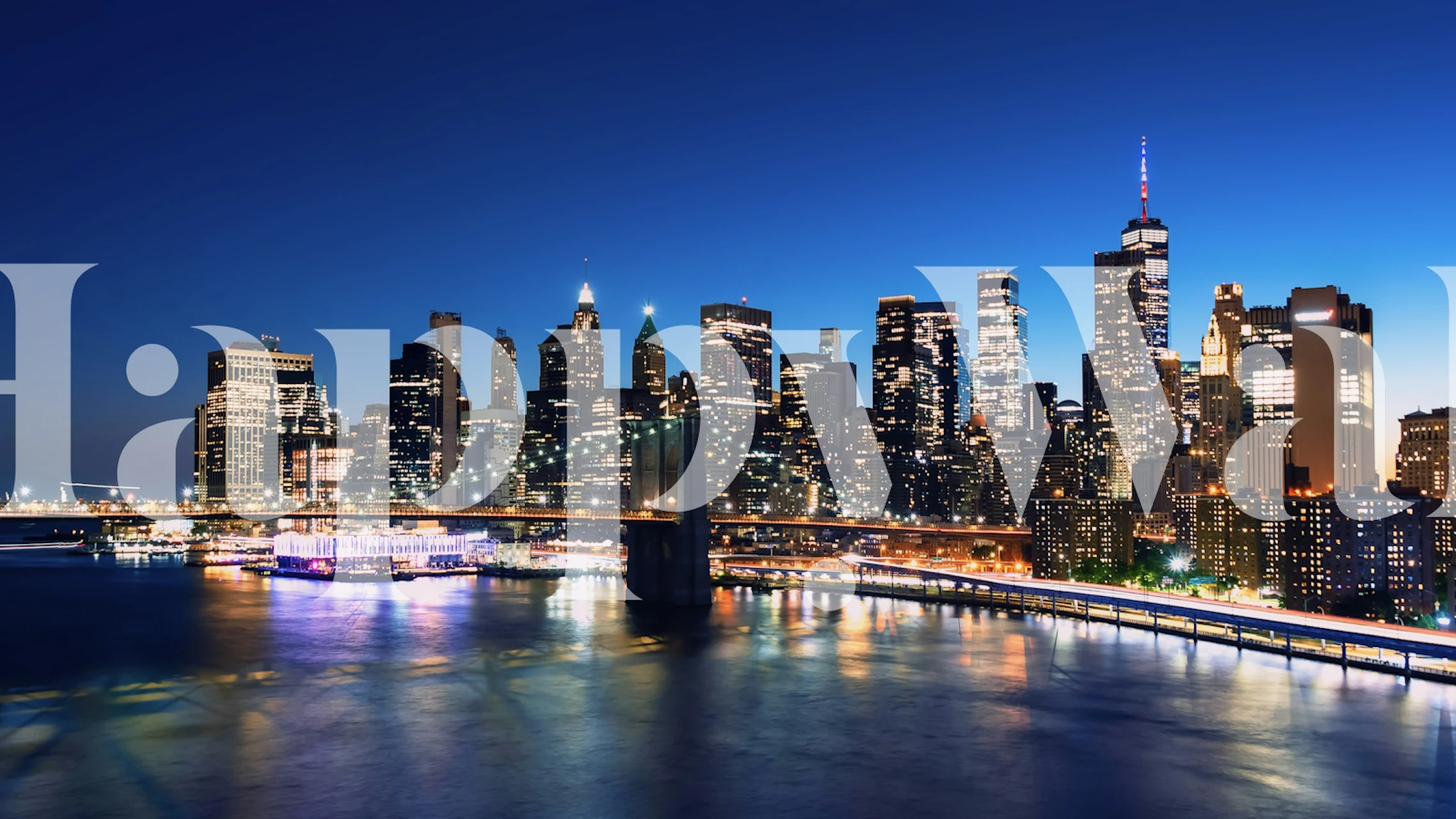 Fototapeta Panorama města New York za soumraku