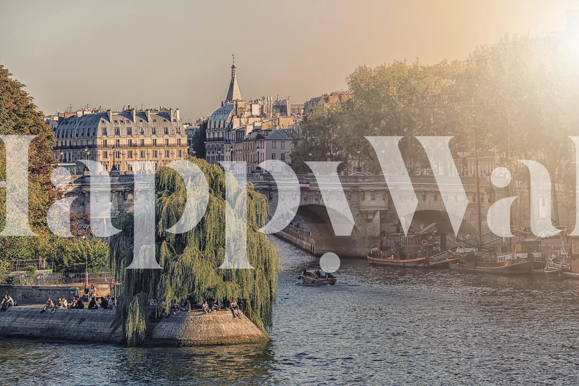 Design de papel de parede de uma cena relaxante