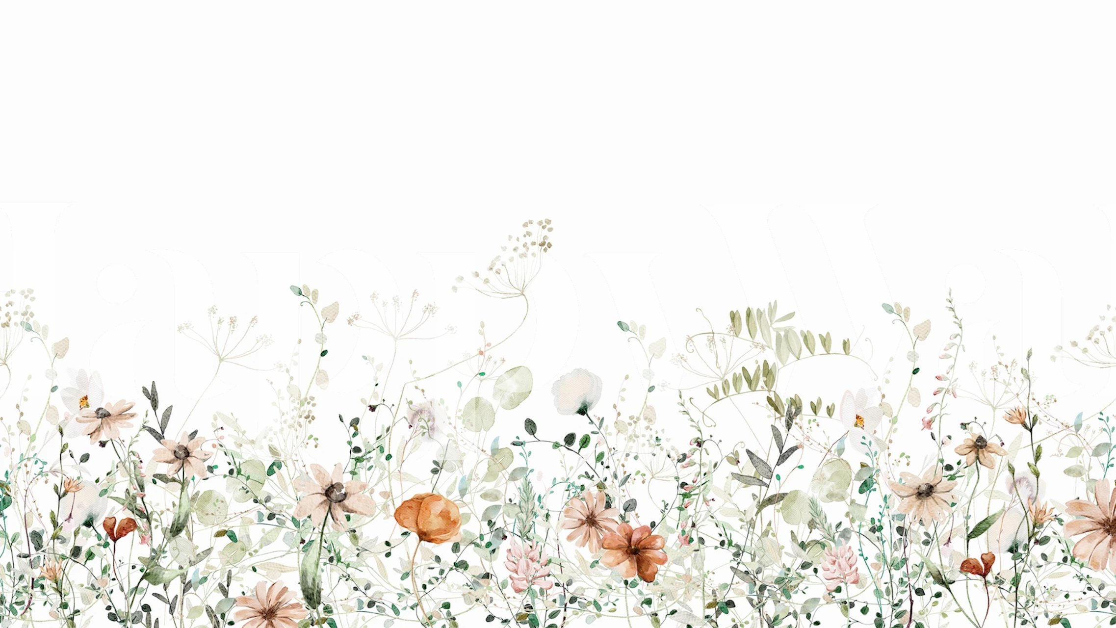 Floral patterns with soft pastel colors in watercolor style wallpaper