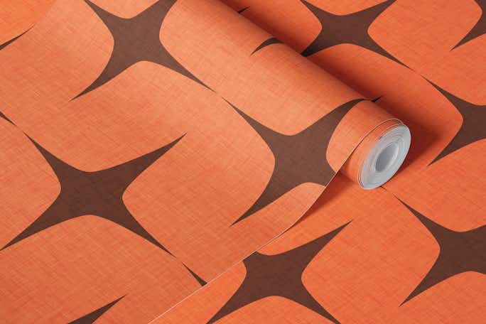 Apricity Starburst Coral Chocolatewallpaper roll