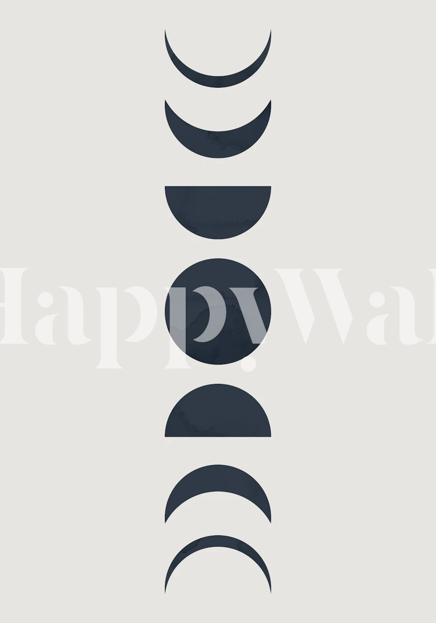 Set of moons tapetti olohuoneessa