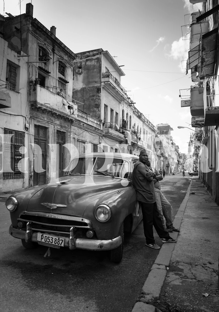Tapeta Old Havana koja prikazuje pogled na ulicu