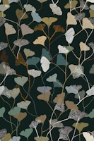 Ginkgo Leaves dark tapete