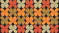 Swedish Mid Century Fall Flower Pattern tapete
