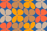 Large Mid Century Flowers tapetit