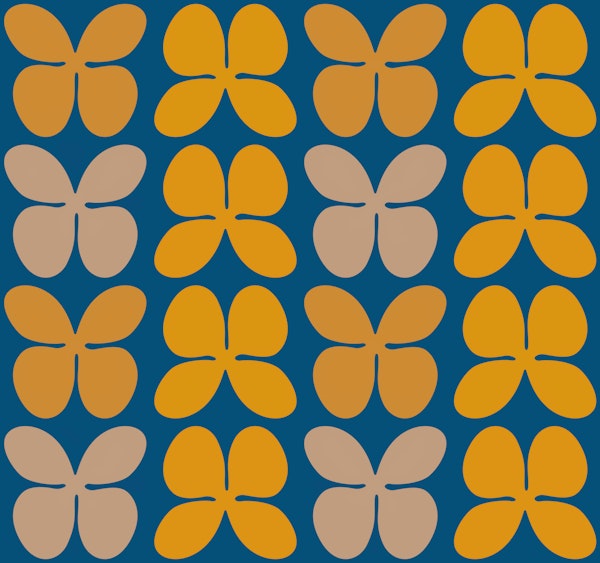 Large Mid Century Flowers