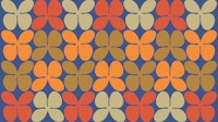 Retro Mid Century Flower Pattern tapete