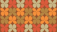 Retro Mid Century Organic Flowers tapete