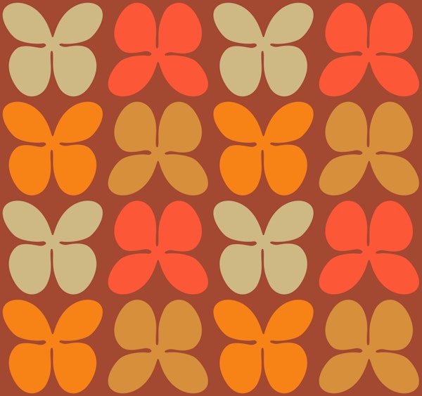 Retro Mid Century Organic Flowers