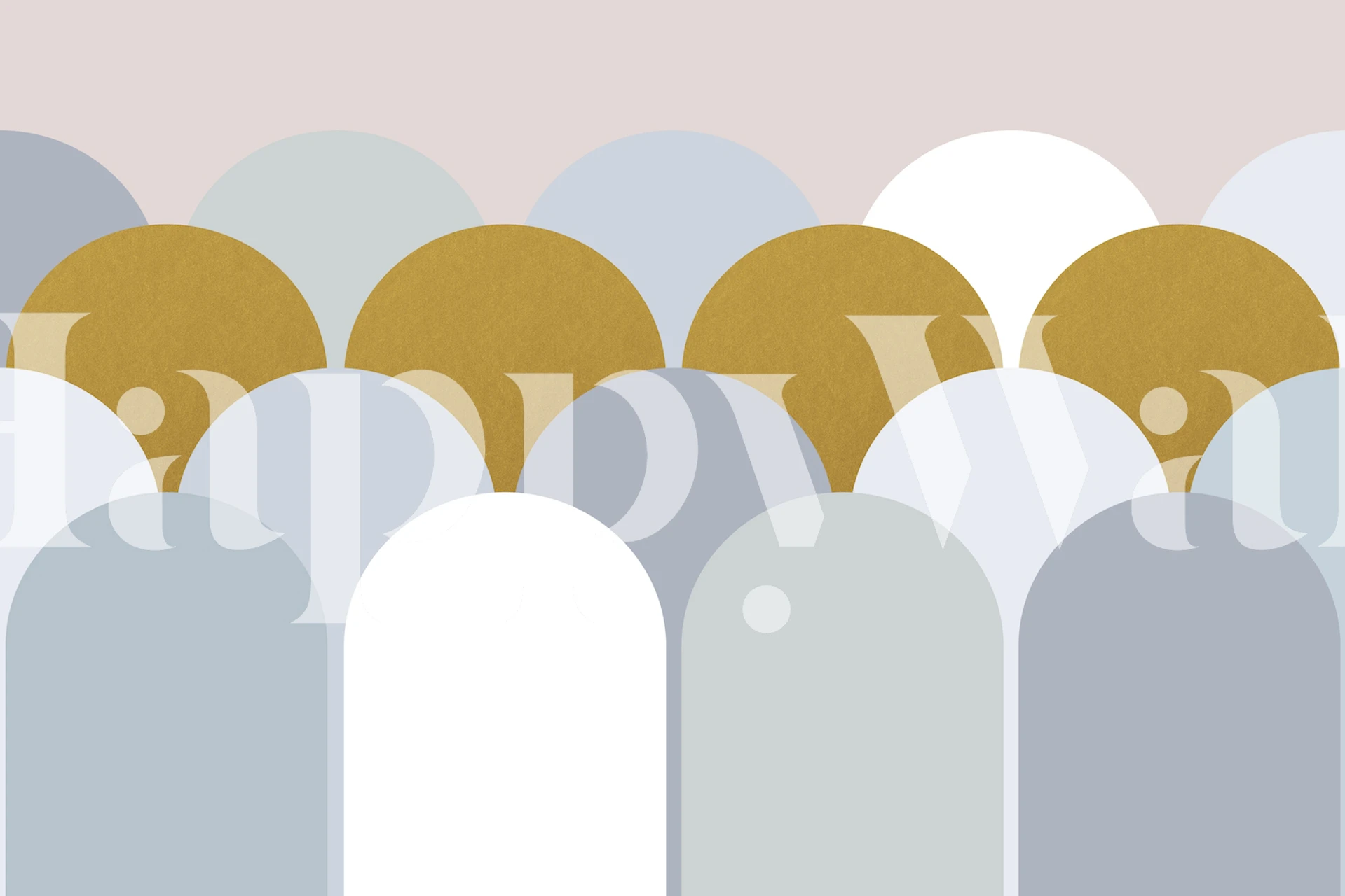 Pastel Boho Arches wallpaper in a room