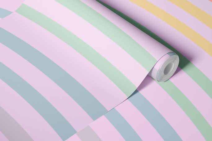 Happy Pastel Boho Rainbowwallpaper roll