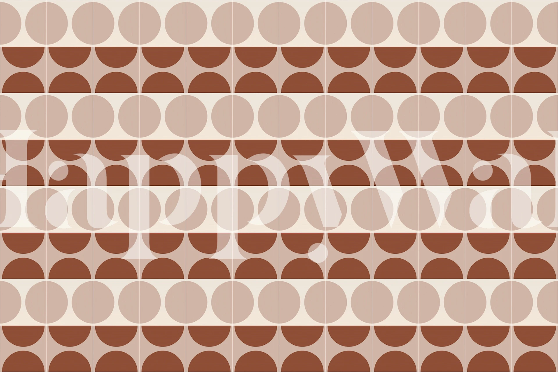 Cotto Tiles Cinnamon and Powder wallpaper in a room