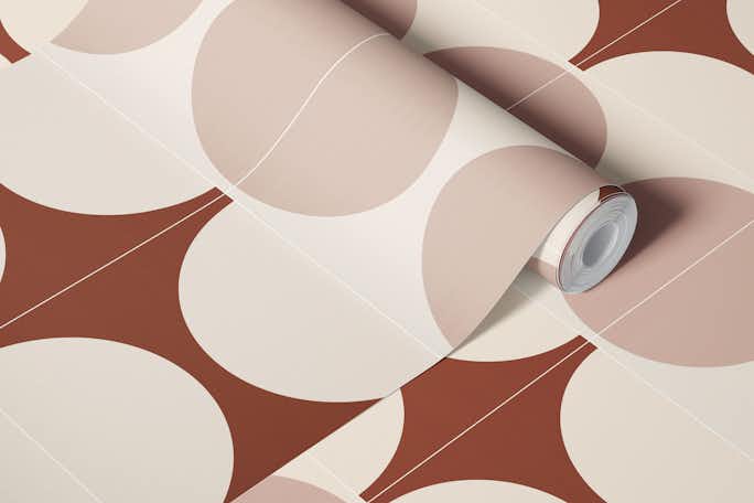 Cotto Tiles Cream and Powder Opticalwallpaper roll