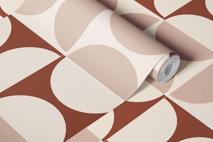 Cotto Tiles Cream and Powder Lineswallpaper roll