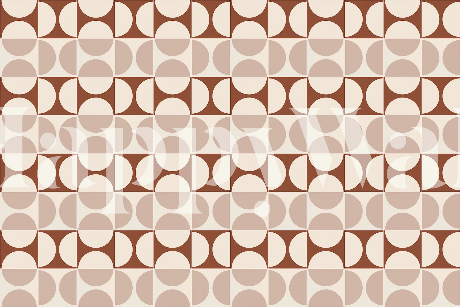 Cotto Tiles Cream and Powder Lines tapet i ett rum