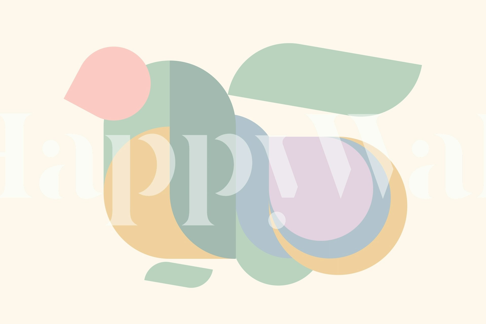 Dream Bird Abstract Geometry carta da parati in una stanza