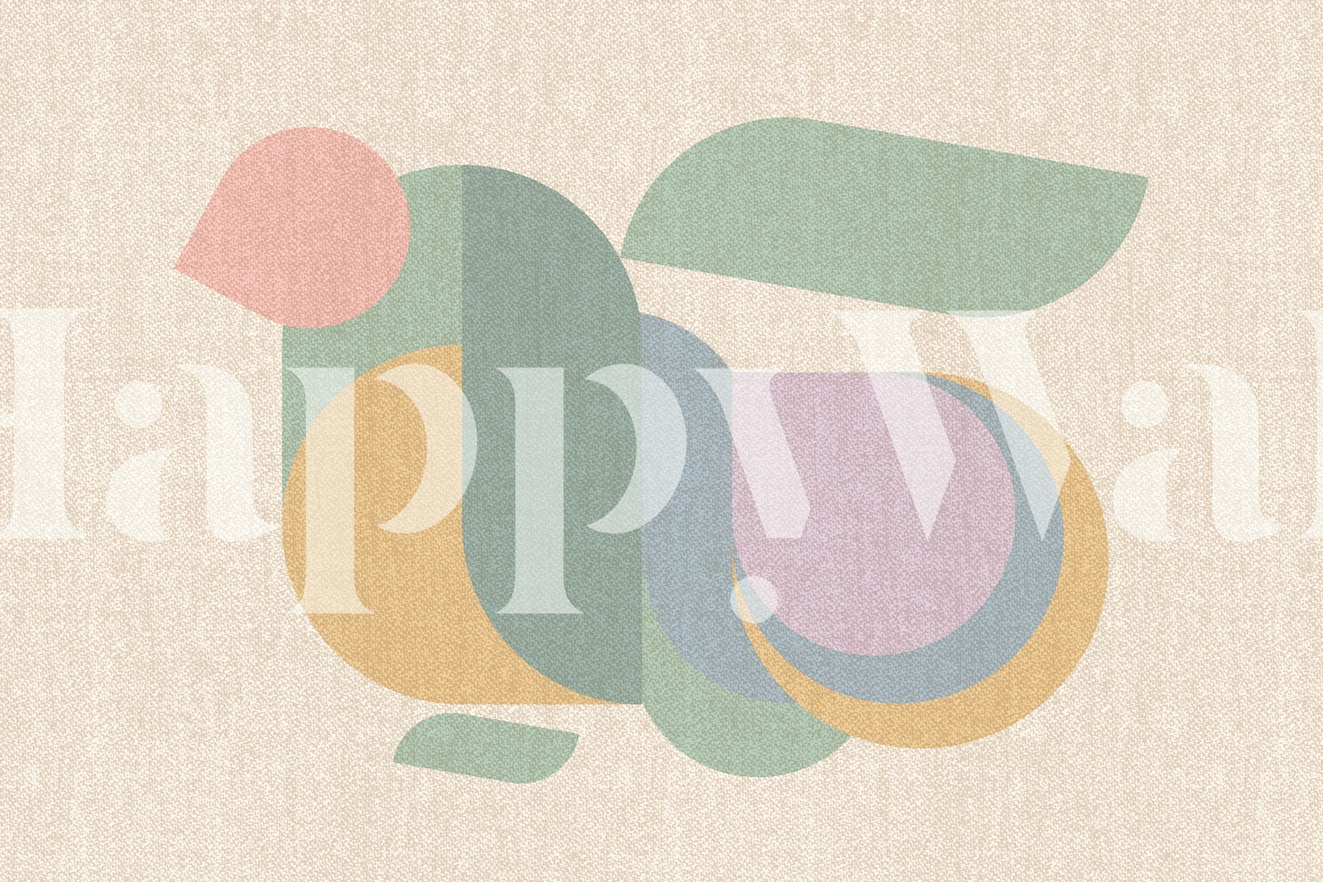 Dream Bird Abstract Meditation fotobehang met aardetinten en minimalistisch vogeldesign