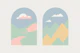 Happy Pastel Boho Arch Landscape
