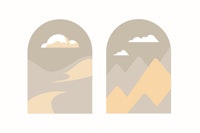 Happy Pastel Boho Arch Design behang