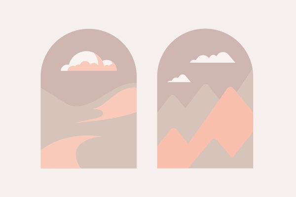 Happy Pastel Boho Arch Earth